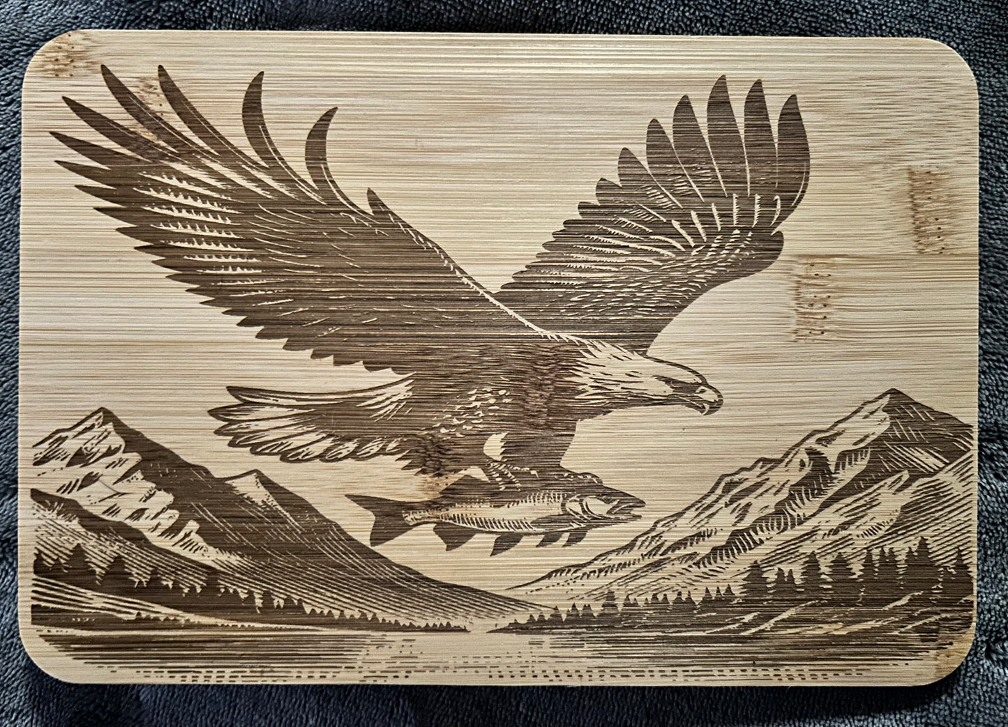 Eagle/fish cutting board